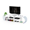 CAVINAS Mid Century Modern TV Stand with 4 Shelves and Open Storage for TVs up to 68 inch - 2 of 4