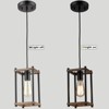 Claxy Farmhouse Black Metal Wire Cage Hanging Pendant Light Fixtures for Kitchen - 2 of 4