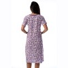Just Love Womens Short Sleeve Nightgown  - Sleep Dress with Bow - 3 of 3