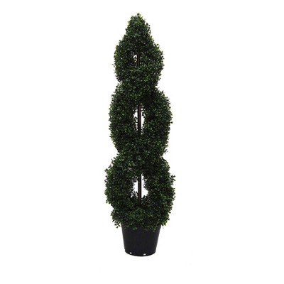 4' Artificial Boxwood Double Spiral (UV) - Vickerman