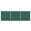 vidaXL Garden Raised Bed Galvanized Steel 94.5"x15.7"x30.3" Green - 3 of 4