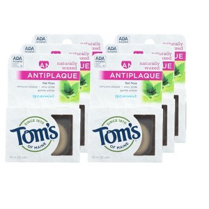 Tom's Of Maine Naturally Waxed Antiplaque Flat Floss Spearmint - Case of 6/32 yd - 1 of 4