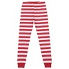 Sweet But Strong Youth Girls Red & White Striped Long Sleeve Shirt & Sleep Pants Set - 4 of 4