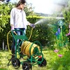 GT3919SL Costway Garden Hose Reel Cart Holds 330ft of 3/4''or 5/8'' Hose  400ft of 1/2'' Hose Grey