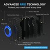 Generic Wallet for Men with AirTag Holder Credit slim Front Pocket Real Carbon Fiber RFID Blocking Minimalist Mens - 3 of 4