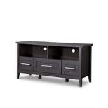 Espresso Finished 3 Drawers TV Stand for TVs up to 47" Dark Brown - Baxton Studio