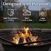 Sunnydaze Outdoor Camping or Backyard  Heavy-Duty Steel Square X-Marks Fire Pit Cooking Grilling Grate - 4 of 4