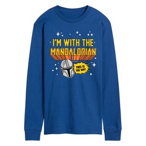 Men's - Star Wars - The Mandalorian Im With Mando Long Sleeve Graphic T-Shirt - 1 of 3