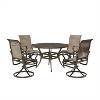 Mondawe 5 Pieces Outdoor Patio Dining Set with 48 in W Round Dining Table and 4 Swivel Rocking Chairs - 4 of 4