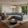 GDFStudio Keene 6-Seater L-Shaped Chenille Sectional Sofa Bed with Pull-Out Sleeper - 2 of 4