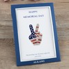Anna-Kaci Flag Peace Sign Red White Blue Brooch Pin with Patriotic Gift Message Card & Envelope Jewelry Gifts - 3 of 4