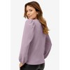 ellos Women's Plus Size Puff Sleeve Textured Knit Tee - image 3 of 4