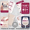 Big Dot of Happiness But First, Wine - 4 Wine Tasting Party Games - 10 Cards Each - Gamerific Bundle - 2 of 4