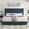 NicBex Modern Queen/King Upholstered Platform Bed Frame with Square Tufted Headboard,Solid Wood Slats Support,Box Spring Needed,Easy Assembly - 2 of 4