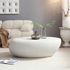 NicBex Modern Wave-Edge Coffee Side Table Set of 2, Fiberglass & No Need Assembly End Tables, Nesting Duo for Living Room Bedroom - 3 of 4