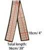 Allegra K Women's Silky Ribbon Heart Print Skinny Scarves Long Hairband Handbag Wrap 10x96cm/4x38" 1 Pc - 3 of 4