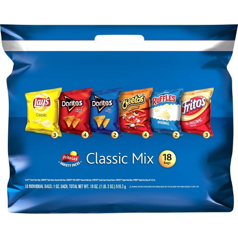 Frito-Lay Variety Pack Classic Mix - 18ct : Target