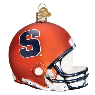 Old World Christmas Blown Glass Ornament for Christmas Tree, Syracuse University Football Helmet