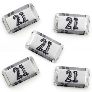 Big Dot of Happiness Finally 21 - Mini Candy Bar Wrapper Stickers - 21st Birthday Party Small Favors - 40 Count - 1 of 4