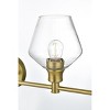 Elegant Lighting Gene 5 Light Satin Gold and Clear Glass Wall Sconce - 4 of 4