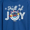 Men's - Lilo and Stitch - Full Of Joy Christmas Long Sleeve Graphic T-Shirt - 2 of 4