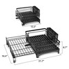 Sevobal Utility Storage Shelves, Multifunctional Dish Drying Rack with Drainboard, 2-Tier Dish Racks for Kitchen Counter, Black, 21.7"*16.4"*6.7" - 4 of 4
