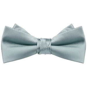 INSPIRE CHIC Men's Solid Color Pre-tied Double Layered Necktie - 1 of 4