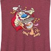 Women's - Ren & Stimpy - Ren and Stimpy Retro Nickelodeon Logo Graphic Racerback Tank - image 2 of 4