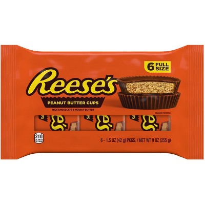 Reese&#39;s Milk Chocolate Peanut Butter Cups Candy - 6ct