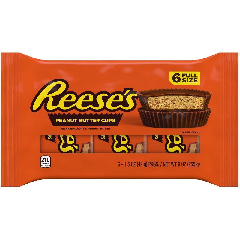 Reese&#39;s Milk Chocolate Peanut Butter Cups Candy - 6ct, 2 of 7