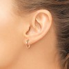 Black Bow Jewelry 2mm x 13mm 14k Rose Gold Small Twisted Round Hoop Earrings - 3 of 4
