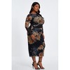 QUIZ Women's Plus Size Floral Mesh Round Neck Maxi Dress - 3 of 4