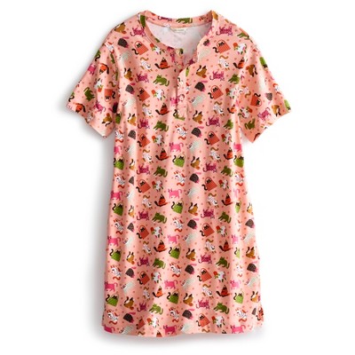 Vera Bradley Women's Outlet Cotton Henley Night Dress