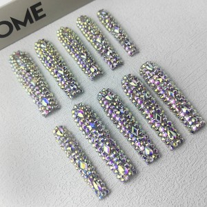 Vynxaria Multicolored Natural Finish Wearable Nails for Subtle Elegance Size L - 1 of 4