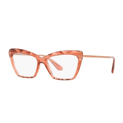 Dolce & Gabbana DG 5025 3148 Womens Cat-Eye Eyeglasses Transparent Pink 53mm