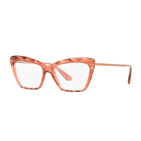 Dolce Gabbana Dg 5025 3148 Womens Cat eye Eyeglasses Transparent Pink 53mm Target