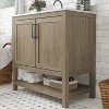 Taylor & Logan 36" Vivien Bathroom Vanity Brown: Stoneware Surface, Wood Frame, Drop-In Sink, 1-Year Warranty - 4 of 4
