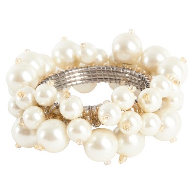 Faux Pearl Napkins Rings - Ivory (Set of 4)