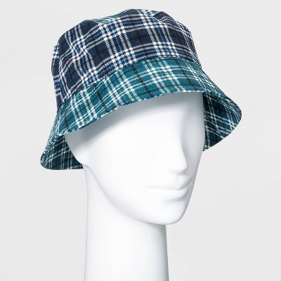 Women's Plaid Bucket Hat - Wild Fable™ Teal