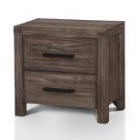 Hayes 2 Drawer Nightstand Light brown/Dark Gray - HOMES: Inside + Out