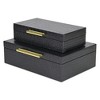 Cheung's Black Faux Snakeskin Decorative Box Set - 2 of 4