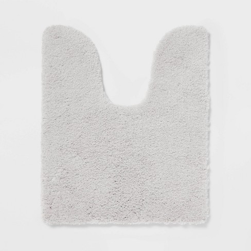 2pk Fuzzy Foam Bath Rug Gray - Threshold