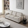 VASIP Beige Corduroy Sofa with Hidden Storage – Modern Living Room Sectional, Easy-Clean Fabric Couch for Small Spaces, Removable Cushions - 3 of 4