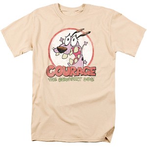 Courage The Cowardly Dog Vintage Courage Adult T-Shirt - 1 of 4