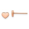 Chisel Stainless Steel Polished Rose IP-plated Heart Stud Earrings - 2 of 4