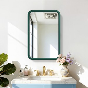 Dovelina Wall Medicine Cabinet Mirror Cabinet Multifunctional Wall-Mounted Mirrored Cabinet with Magnetic Doors - 1 of 4