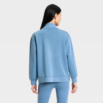 Women's Airy Sleek Deep Zip Pullover Sweatshirt - All In Motion