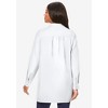 Roaman's Women's Plus Size Plus Size Kate Tunic Shirt – Long Sleeve Classic Button-Down With Flowy, Longline Fit - 3 of 4