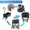 CAVINAS Heavy Duty Folding All-Terrain Wagon, Shopping Cart with Wheels, Utility Cart for Camping Shopping - 4 of 4