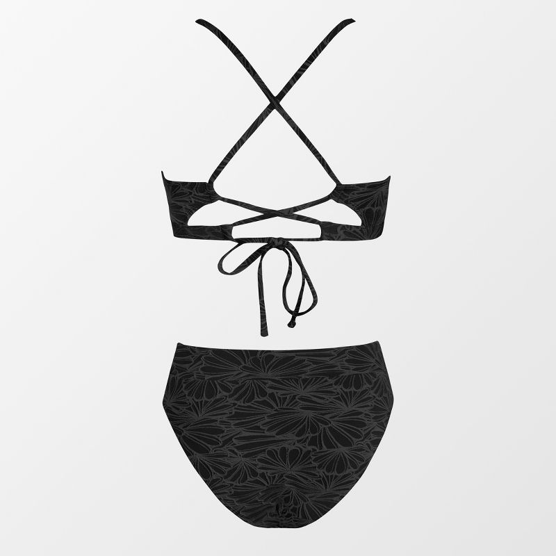 Women's Scalloped Cross Back High Waist Bikini Set Swimsuit - Cupshe, 2 of 7